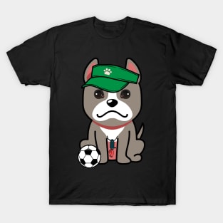 Funny grey dog is a soccer coach T-Shirt